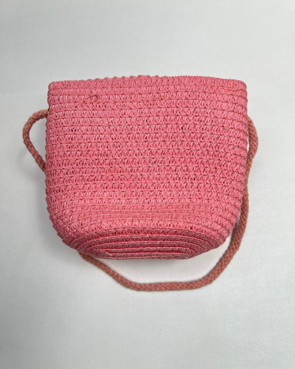 Girls Woven Crossbody Bag with 3D Flower Charm