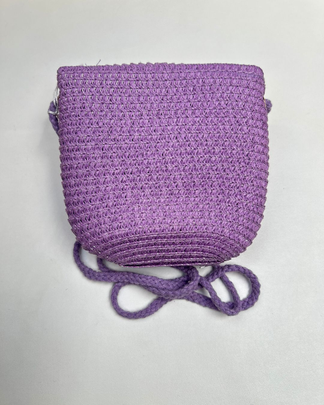 Girls Woven Crossbody Bag with 3D Flower Charm