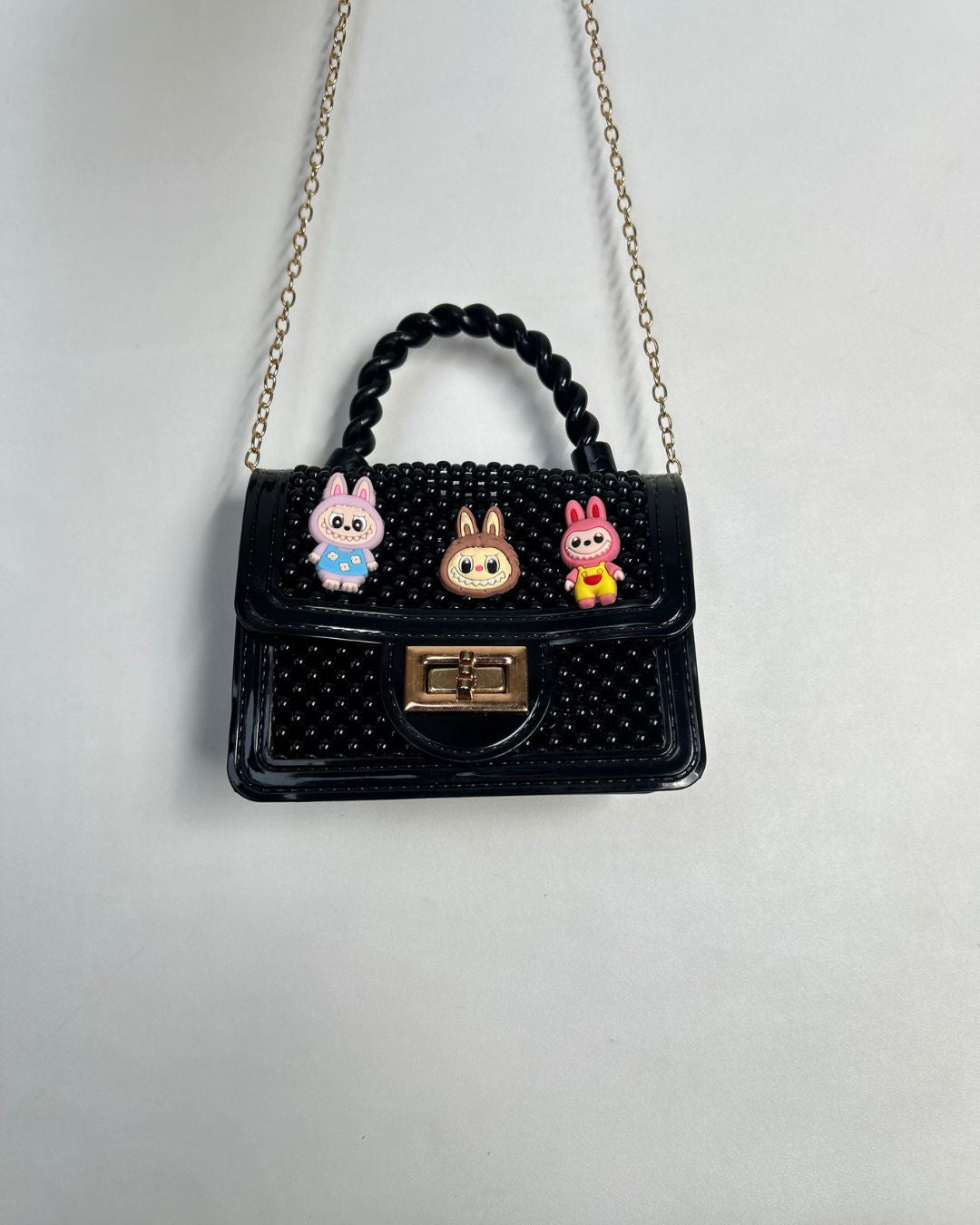 Beaded Mini Top-Handle Crossbody Bag for Girls