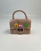 Beaded Mini Top-Handle Crossbody Bag for Girls
