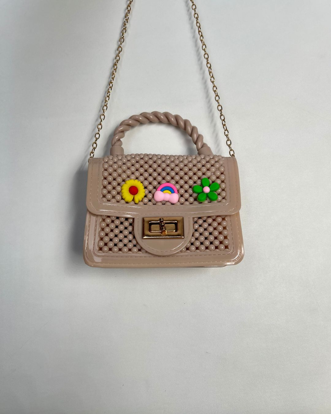 Beaded Mini Top-Handle Crossbody Bag for Girls