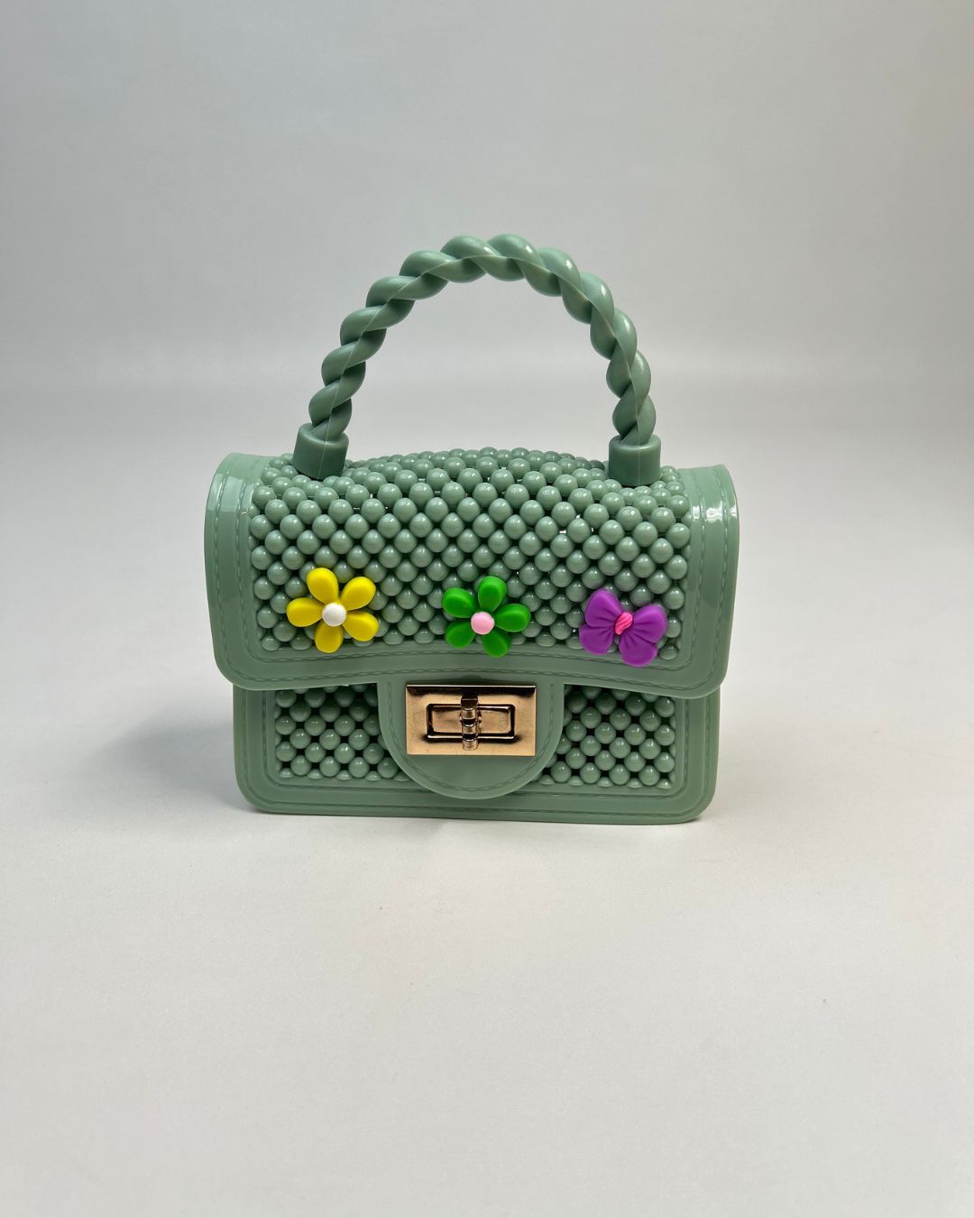 Beaded Mini Top-Handle Crossbody Bag for Girls