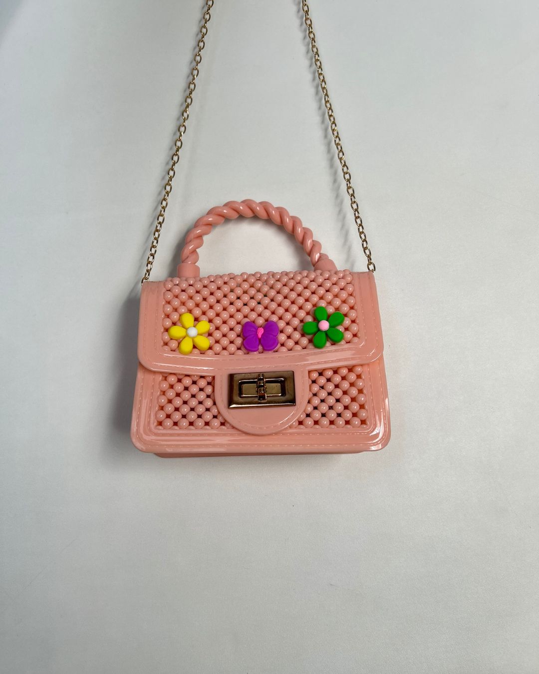 Beaded Mini Top-Handle Crossbody Bag for Girls
