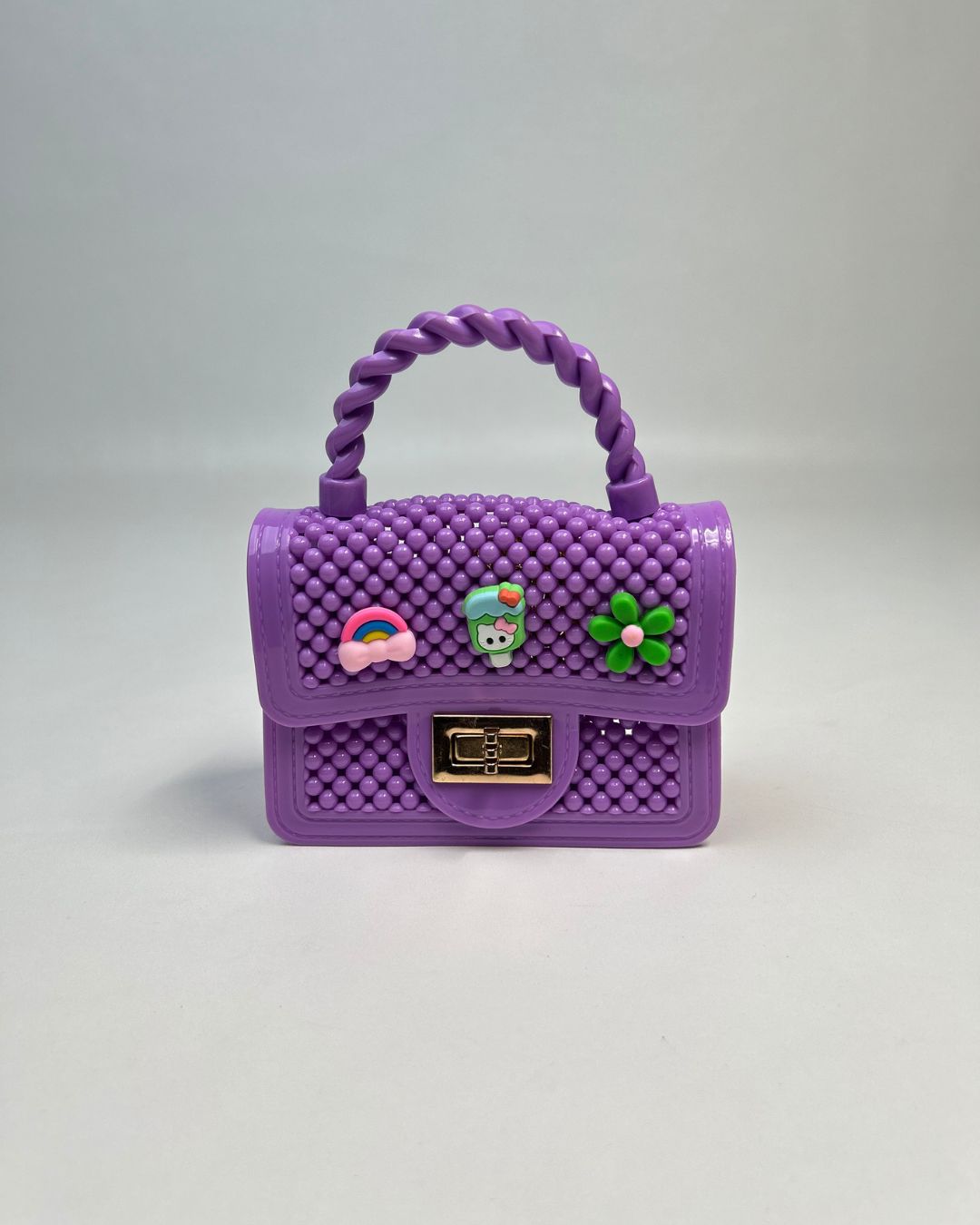 Beaded Mini Top-Handle Crossbody Bag for Girls