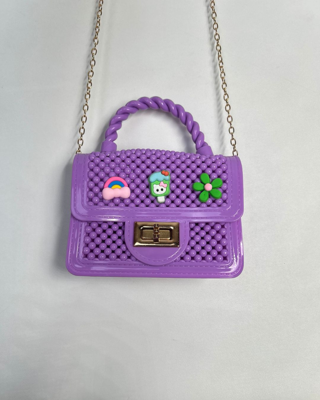 Beaded Mini Top-Handle Crossbody Bag for Girls