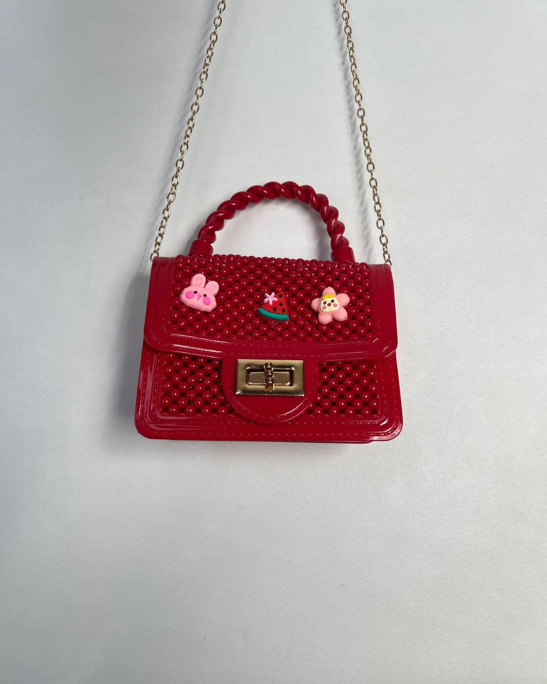 Beaded Mini Top-Handle Crossbody Bag for Girls