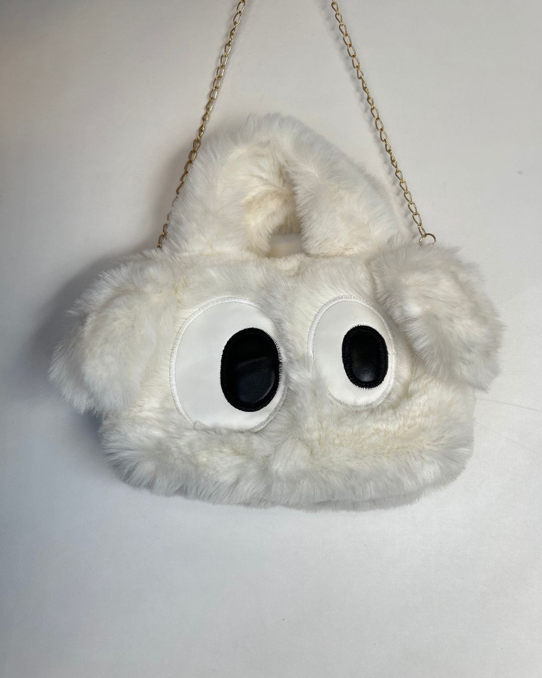Plush Big-Eye Mini Chain Crossbody Bag