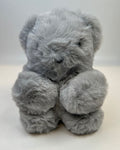Plush Teddy Bear Mini Crossbody Bag with Gold Chain Strap