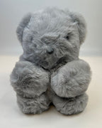 Plush Teddy Bear Mini Crossbody Bag with Gold Chain Strap
