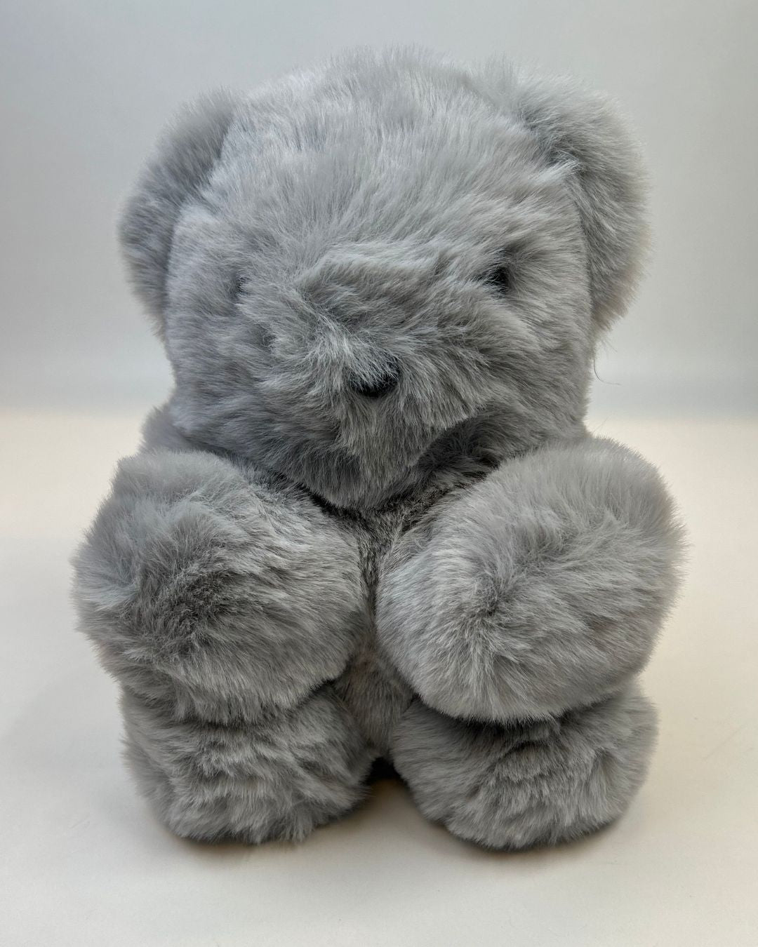 Plush Teddy Bear Mini Crossbody Bag with Gold Chain Strap