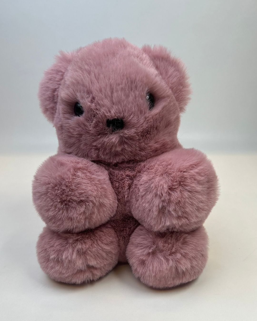 Plush Teddy Bear Mini Crossbody Bag with Gold Chain Strap