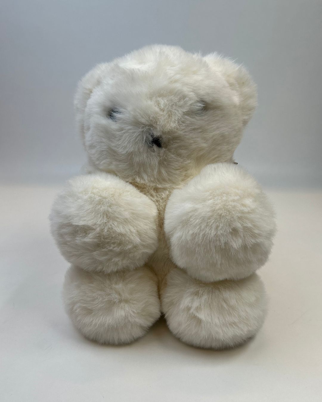 Plush Teddy Bear Mini Crossbody Bag with Gold Chain Strap