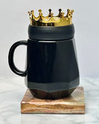 Royal Crown Ceramic Mug with Lid – King & Queen Gift Set