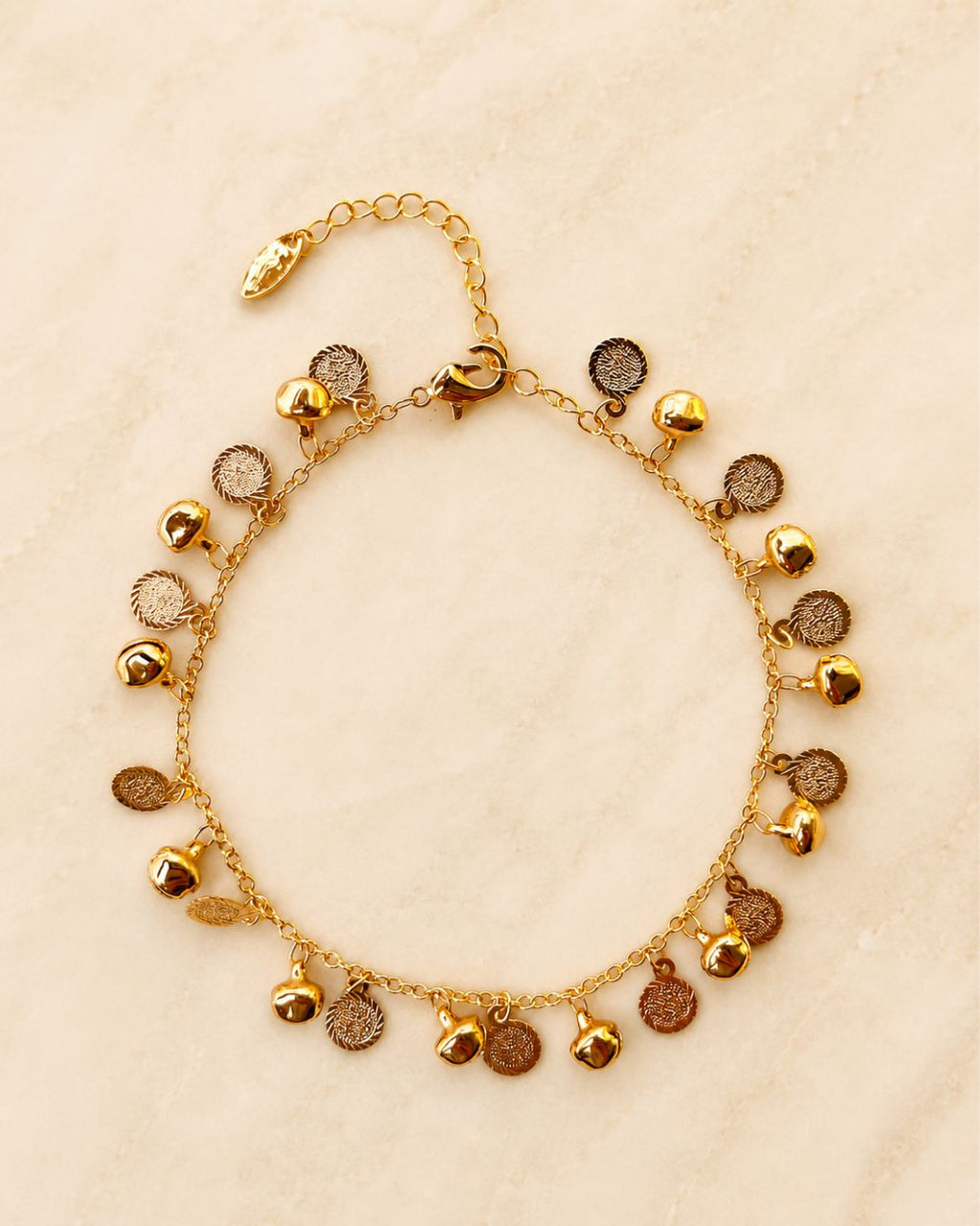 Gold Coin Charm Anklet for Women