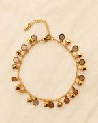 Gold Coin Charm Anklet for Women
