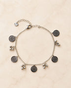 Round Coin Charm Chain Anklet for Women