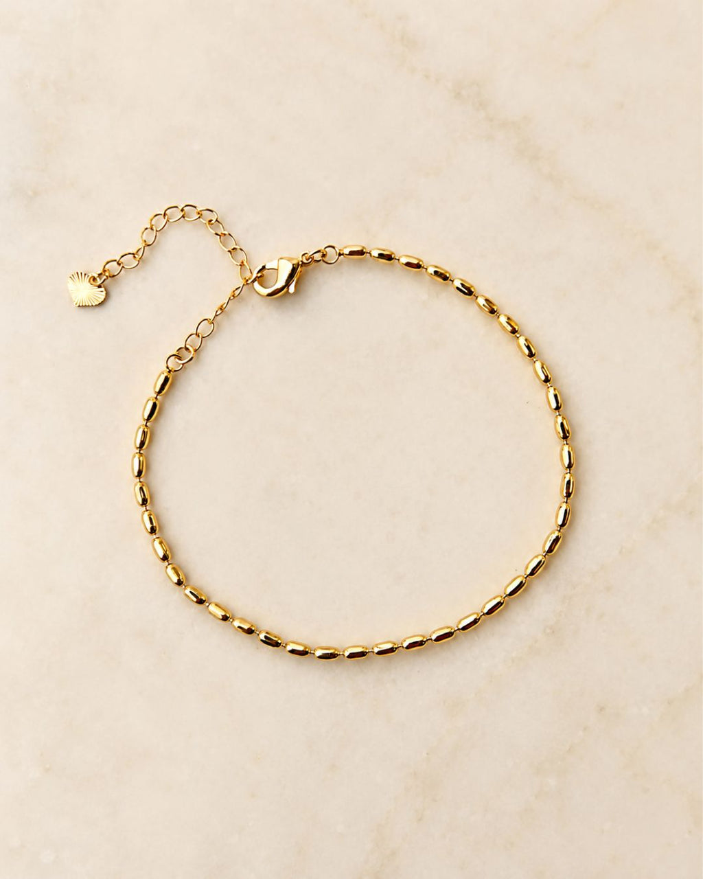 Minimalist Gold Oval Link Chain Anklet for Women