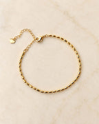 Minimalist Gold Oval Link Chain Anklet for Women