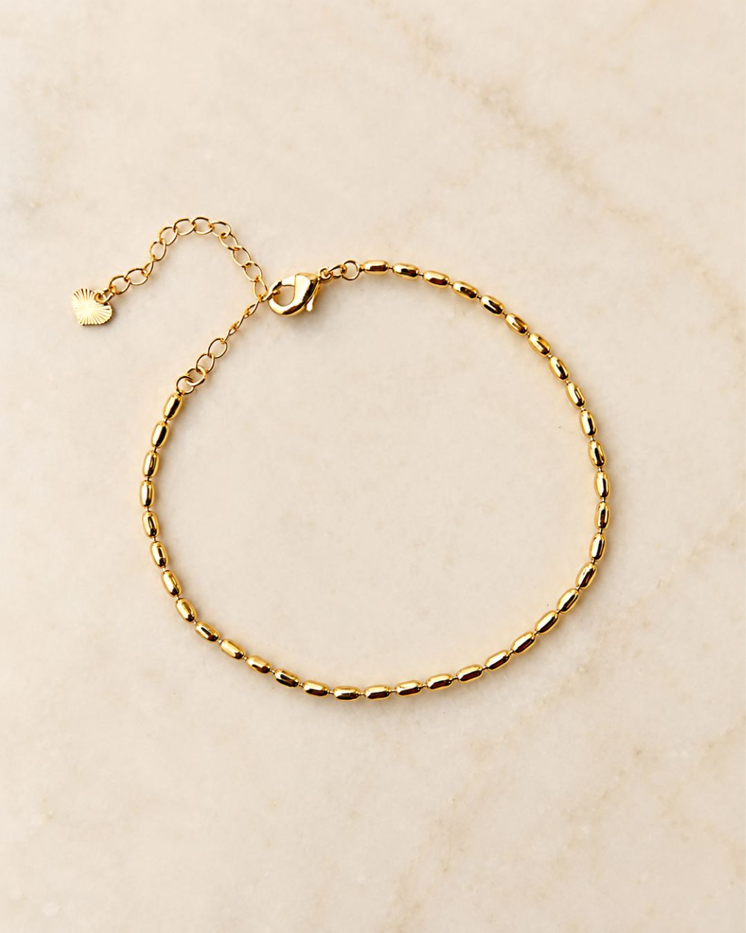 Minimalist Gold Oval Link Chain Anklet for Women