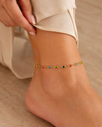 Gold Multi Heart Charm Chain Anklet for Women