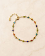 Gold Multi Heart Charm Chain Anklet for Women
