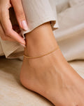 Minimalist Gold Ball Chain Anklet