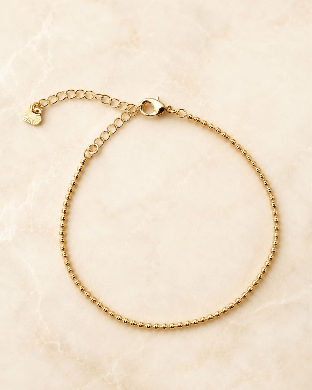 Minimalist Gold Ball Chain Anklet