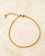 Minimalist Gold Ball Chain Anklet