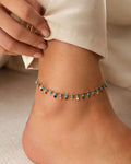 Gold Turquoise Star Charm Anklet