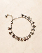 Silver Heart Charm Anklet for Women