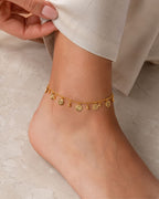 Coin Charm Dangle Anklet for Women