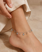 Coin Charm Dangle Anklet for Women