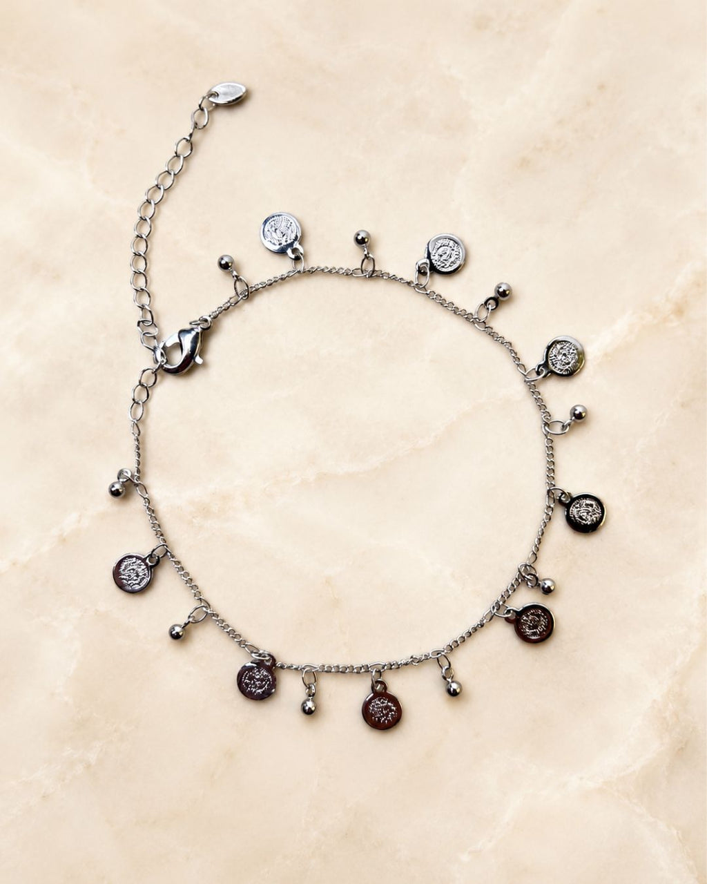 Coin Charm Dangle Anklet for Women