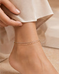 Two Tone Rhinestone Layered Anklet for Women
