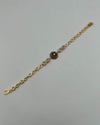 1 Carat Stone Bracelet with Gold Base for Party & Everyday Wear