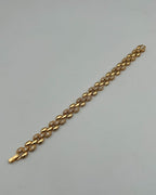 One Carat Style Textured Link Bracelet for Girls (Gold/Silver)