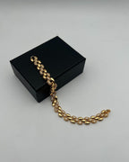 One Carat Style Textured Link Bracelet for Girls (Gold/Silver)