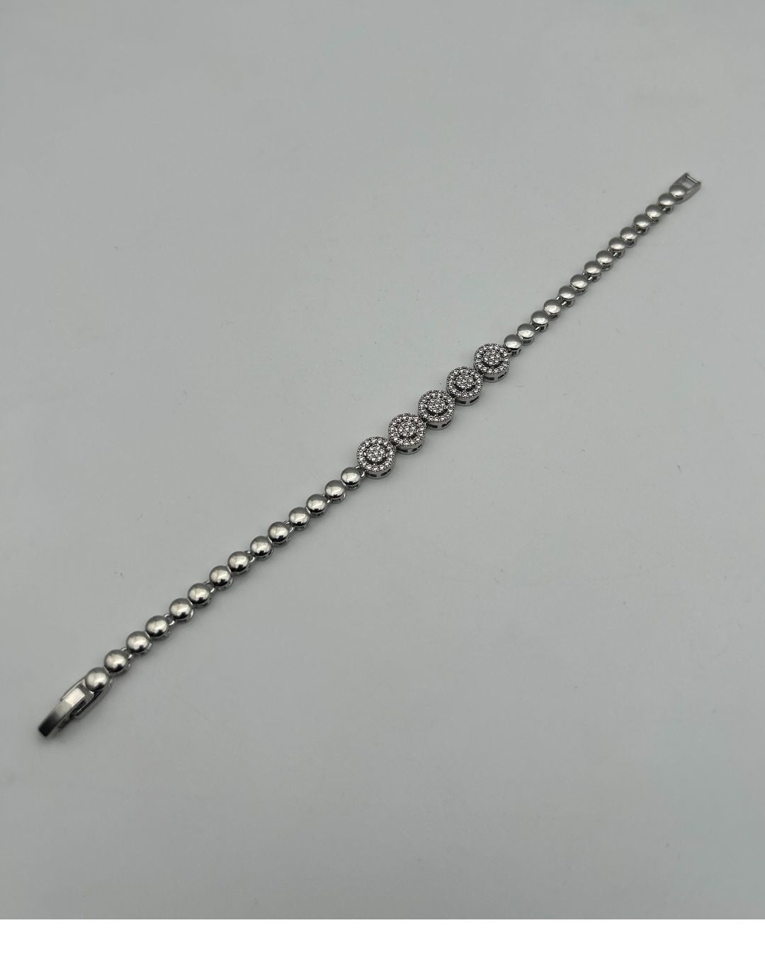 1 Carat Silver Stone Bracelet for Girls | Party & Daily Wear