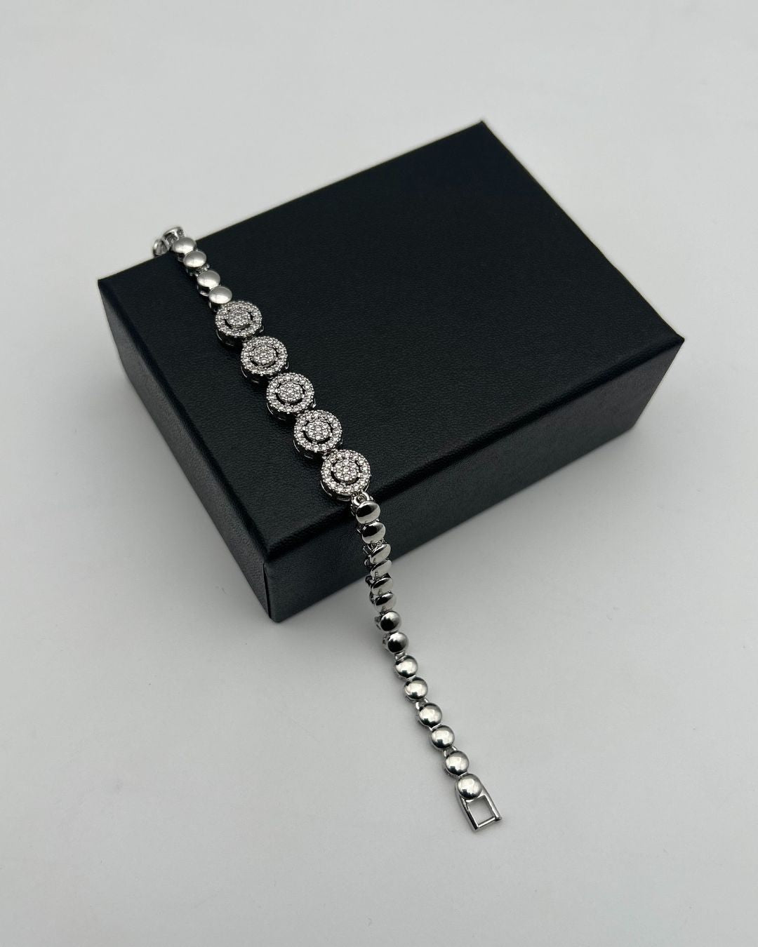 1 Carat Silver Stone Bracelet for Girls | Party & Daily Wear