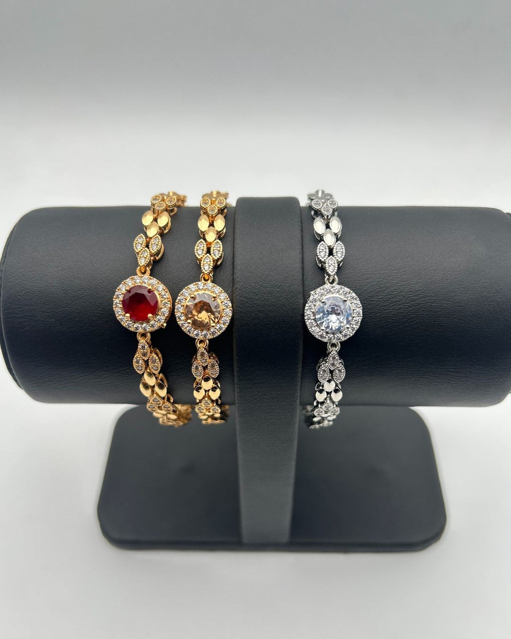 1 Carat Stone Bracelet for Girls | Silver & Gold Color Variants