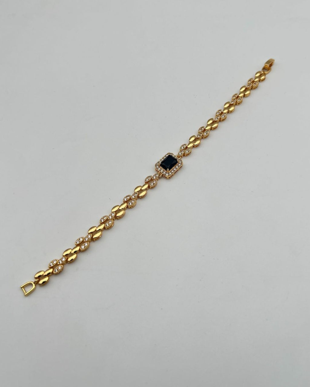 1 Carat Square Stone Bracelet for Girls Party Wear