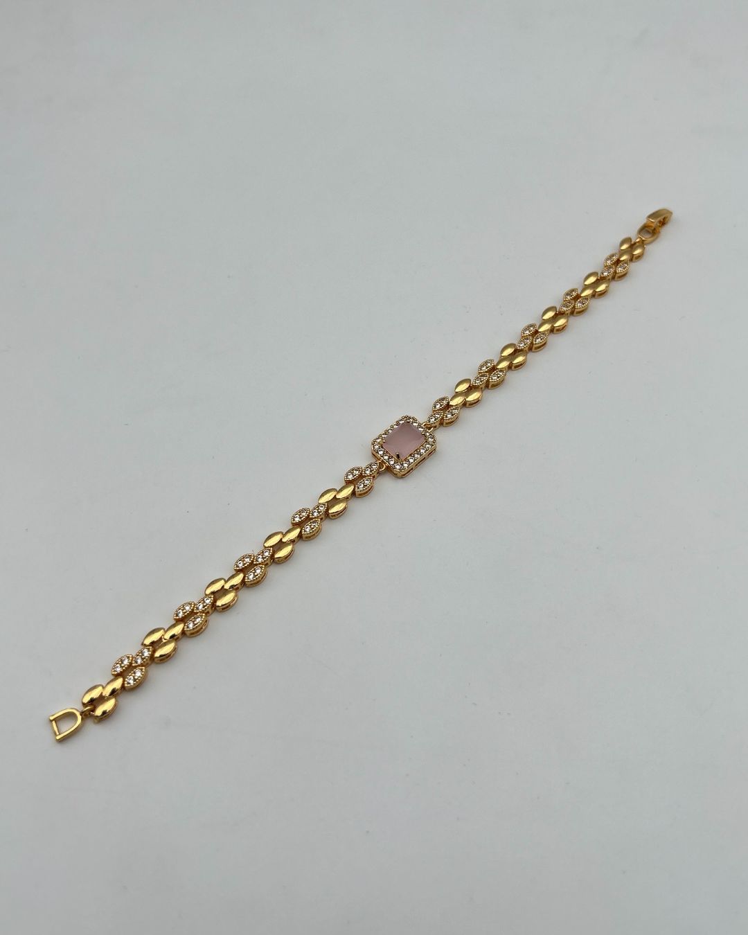 1 Carat Square Stone Bracelet for Girls Party Wear