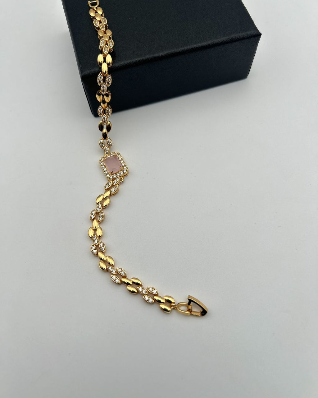 1 Carat Square Stone Bracelet for Girls Party Wear