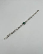 1 Carat Square Stone Bracelet for Girls Party Wear