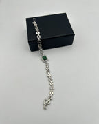 1 Carat Square Stone Bracelet for Girls Party Wear