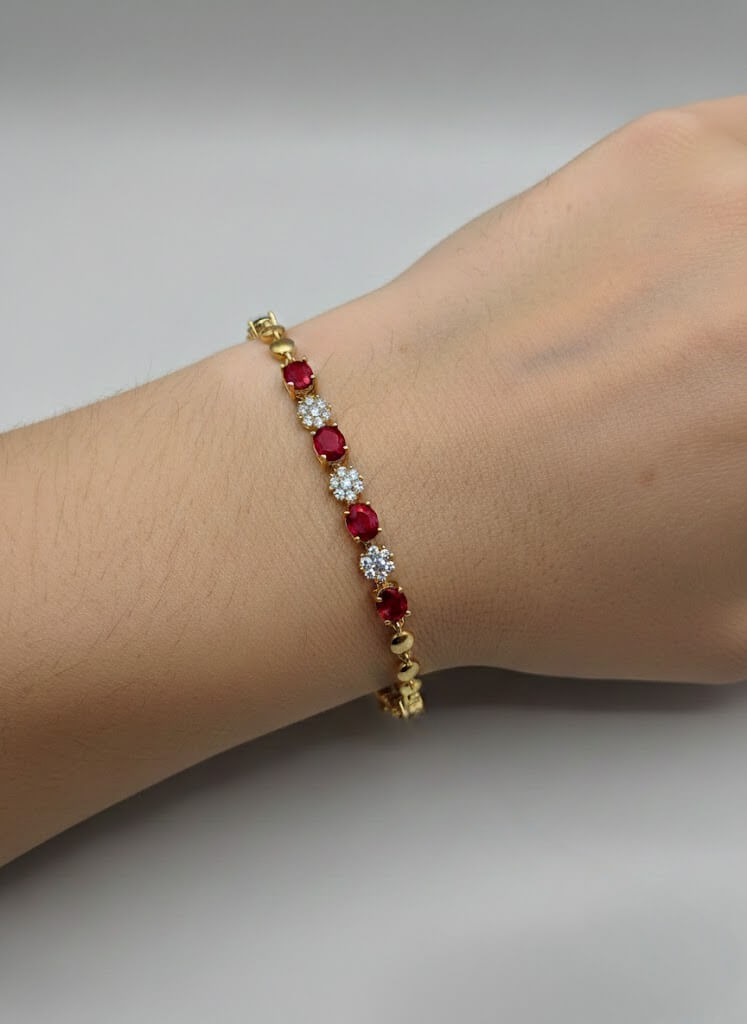 1 Carat Stone Bracelet for Girls - 8 Color Variants Set