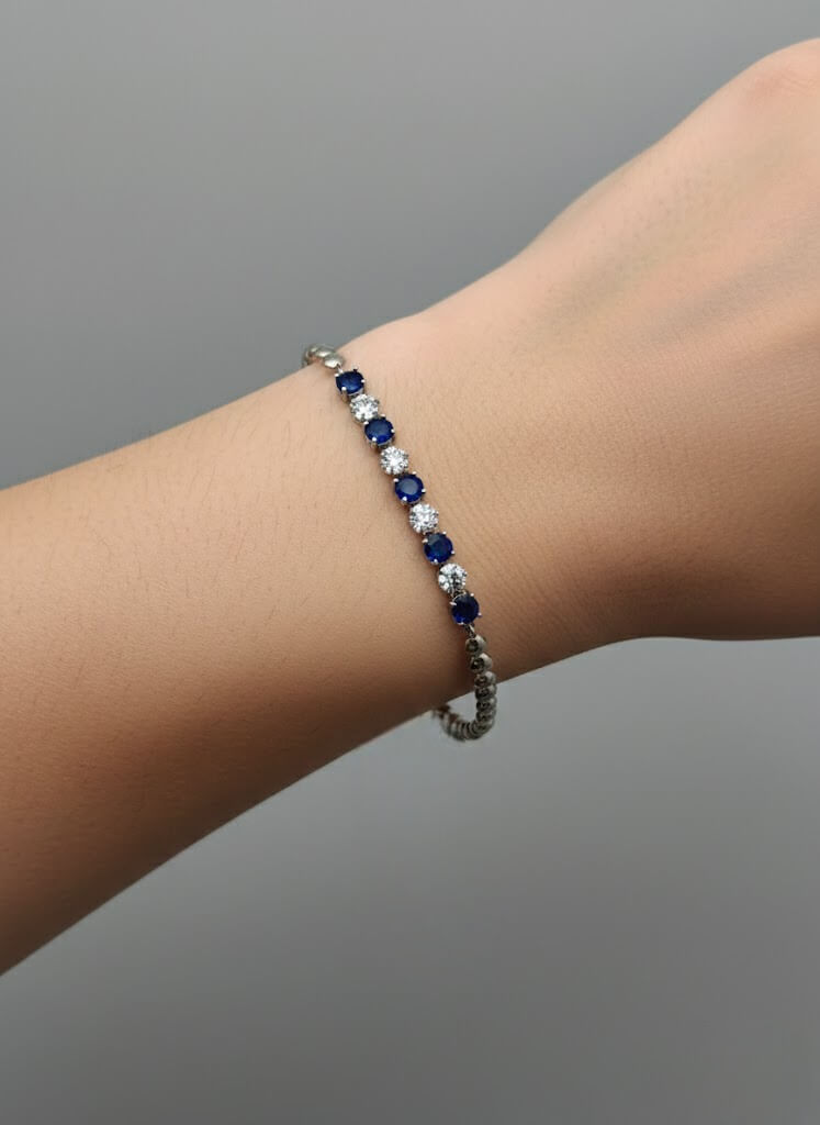 1 Carat Stone Bracelet for Girls - 8 Color Variants Set