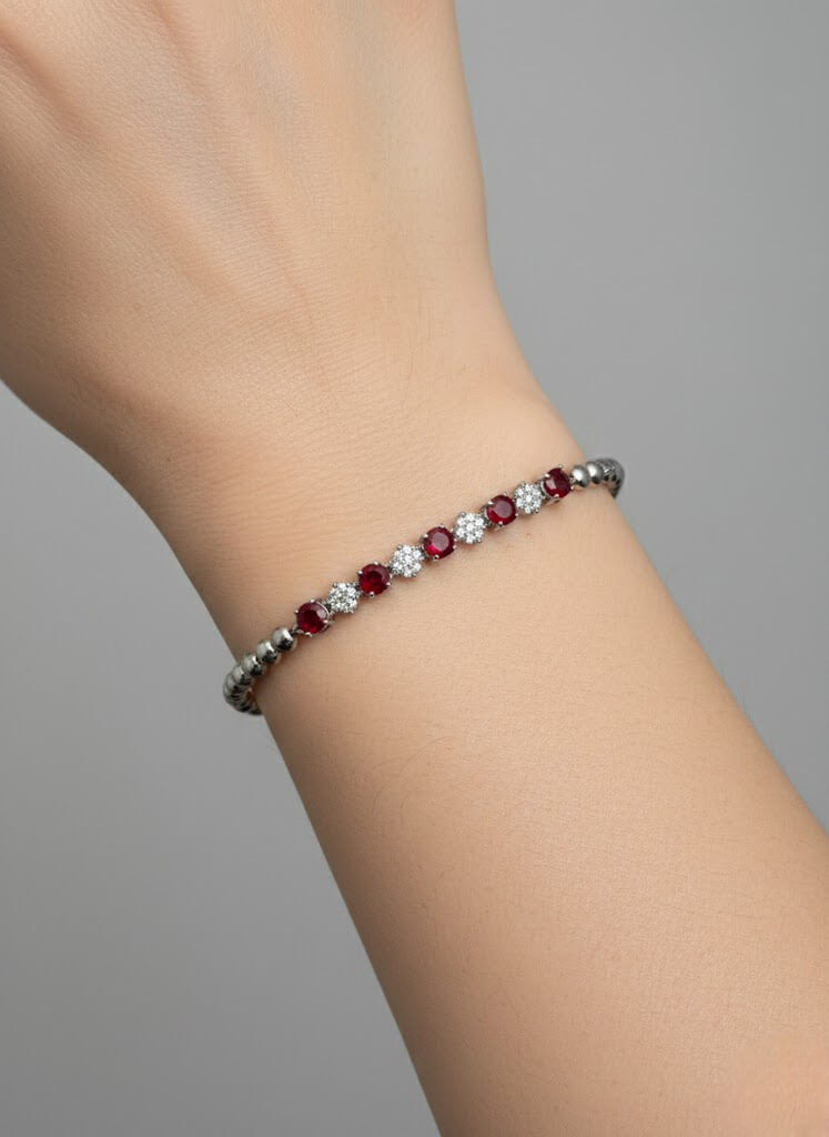 1 Carat Stone Bracelet for Girls - 8 Color Variants Set