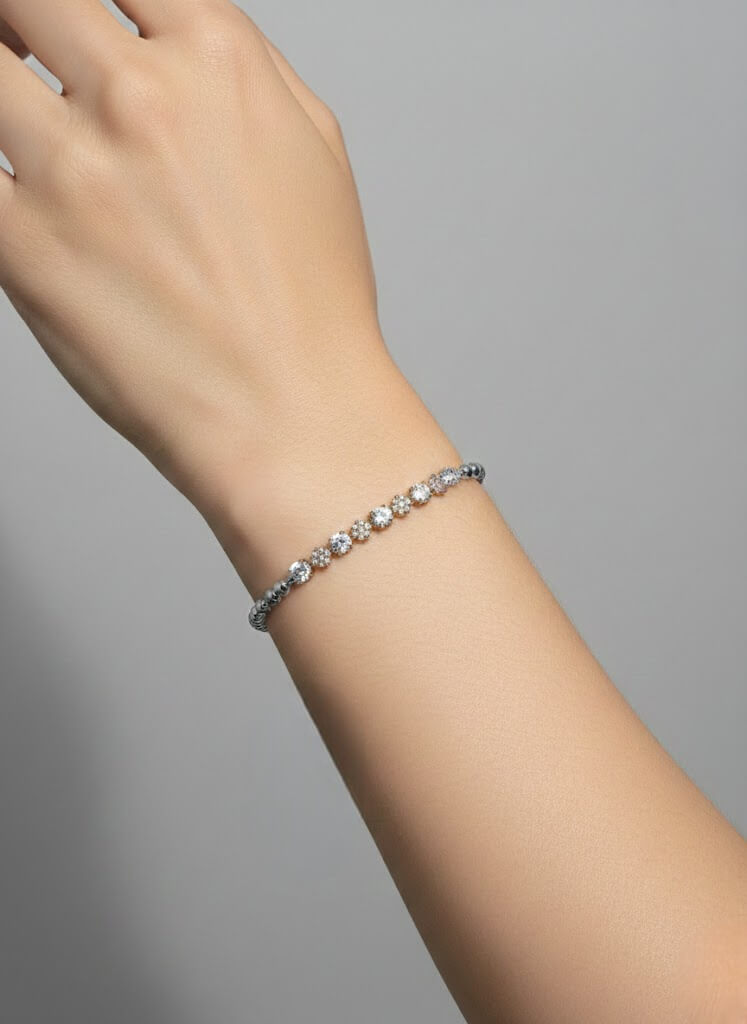 1 Carat Stone Bracelet for Girls - 8 Color Variants Set