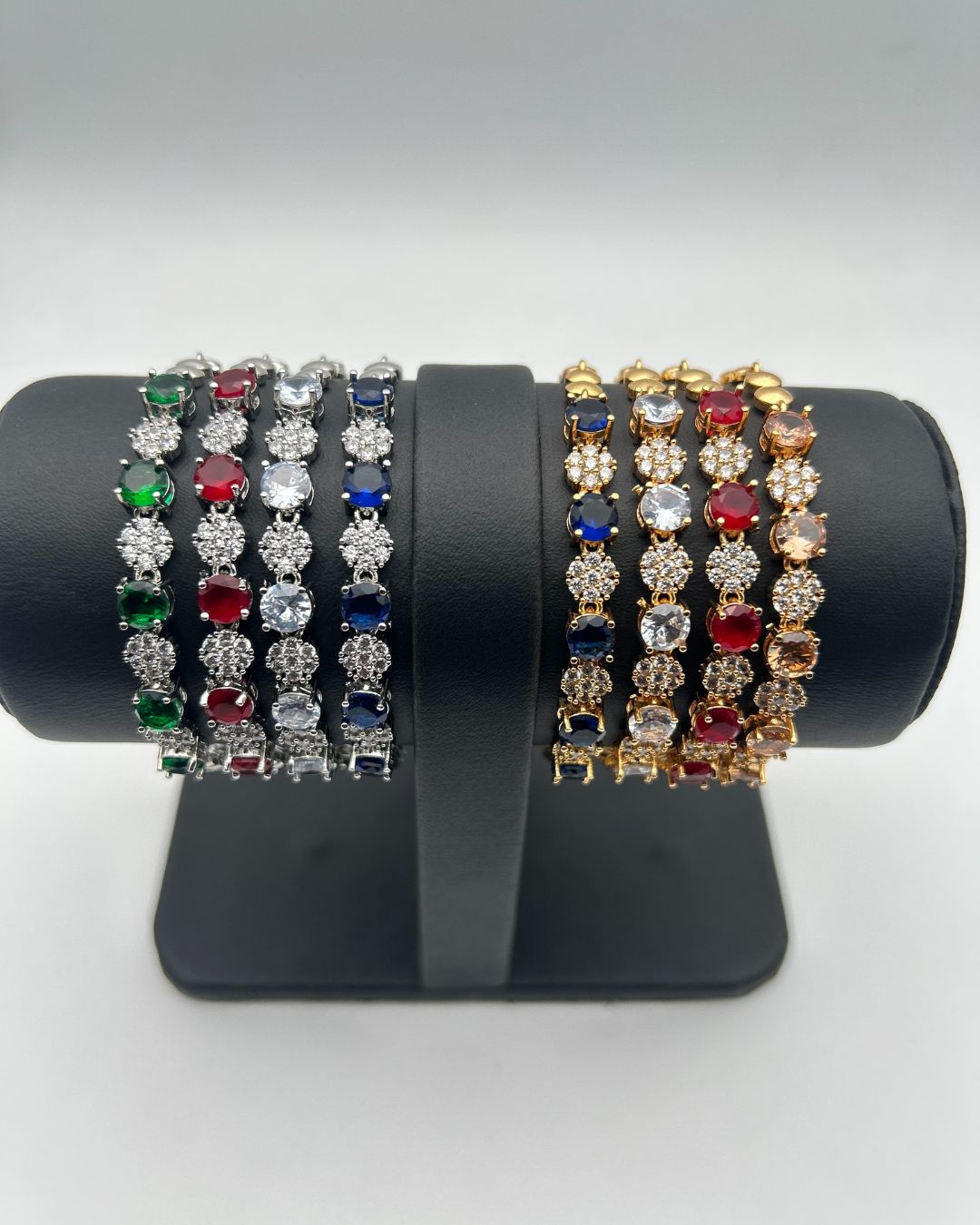 1 Carat Stone Bracelet for Girls - 8 Color Variants Set